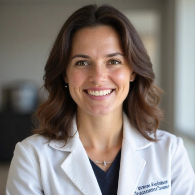 Ritratto professionale di una nutrizionista sorridente