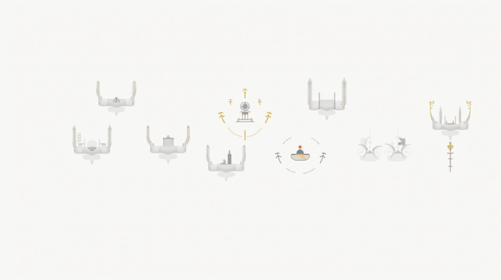 Infografica moderna e pulita che mostra un processo passo-passo con icone.